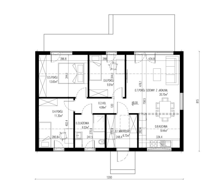LAGOMHUS- model E-rzut-PARTER