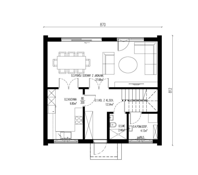 LAGOMHUS MODEL Model DiD 203 Rzut Parter