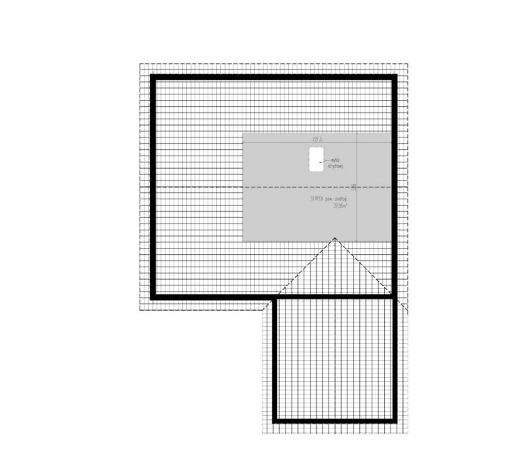 LAGOMHUS MODEL Model L+G2  Rzut Strych